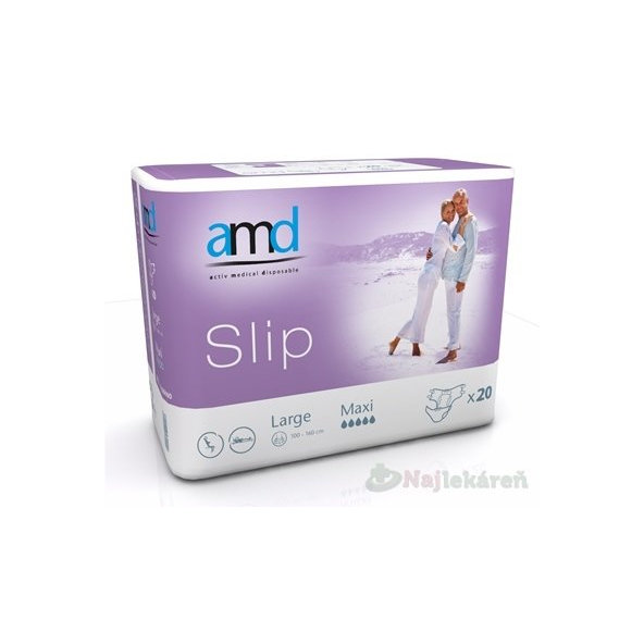 AMD Slip Maxi, inkontinenčné plienky (veľkosť L), 1x20 ks