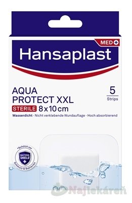 E-shop Hansaplast AQUAPROTECT XXL vodotesná náplasť (8x10 cm), 5ks