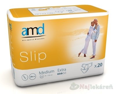 E-shop AMD Slip Extra, inkontinenčné plienky (veľkosť M), 1x20 ks