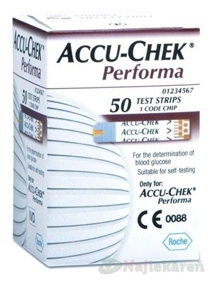 E-shop ACCU-CHEK Performa 50 testovacie prúžky do glukomera 50ks