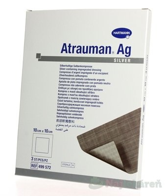 E-shop ATRAUMAN AG kompres impregnovaný obsahuje striebro(10x10 cm) 3ks
