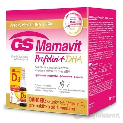 E-shop GS Mamavit Prefolin + DHA + Darček