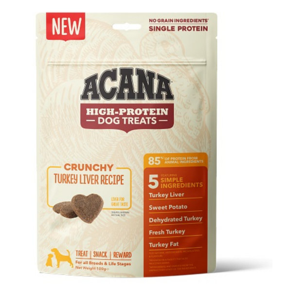 Maškrta ACANA Morčacia pečeň sušienky pre psy 100g