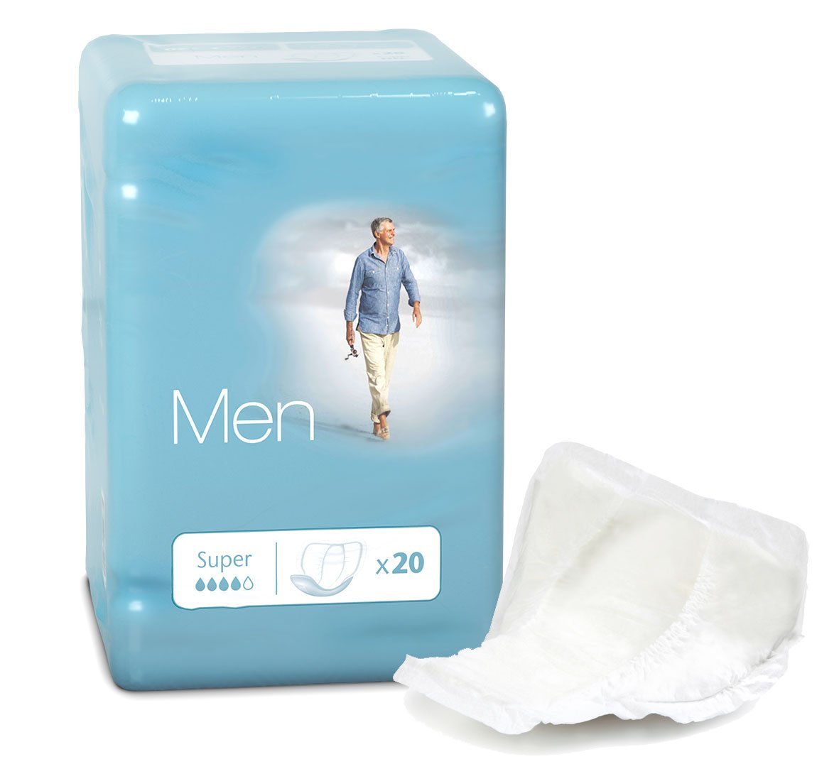 E-shop AMD Men Super, inkontinenčné vložky pre mužov, 1x20 ks