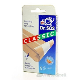 Dr. SOS Classic náplasť pásy vodeodolné (10cmx6cm) 5ks