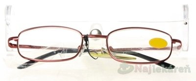 E-shop American Way okuliare na čítanie červené +2,00 v etui 1 kus