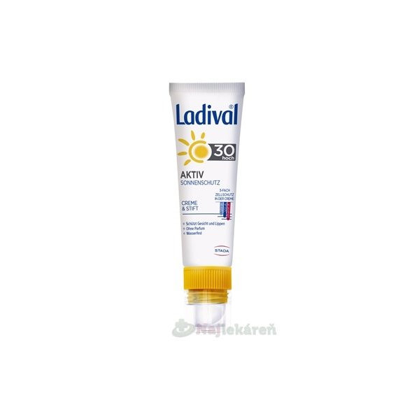 Ladival AKTIV na tvár a pery SPF 30+ (2 v 1)
