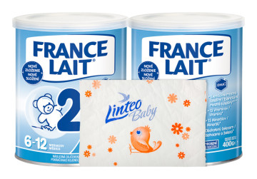 France Lait 2 mliečna výživa 6-12 m + Linteo Baby podložka