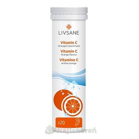 LIVSANE Vitamín C šumivé tablety, príchuť pomaranč 20 tbl