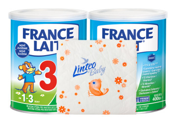 France Lait 3 mliečna výživa 12-36 m + Linteo Baby podložka