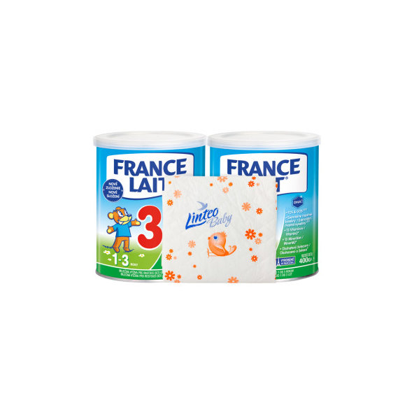 France Lait 3 mliečna výživa 12-36 m + Linteo Baby podložka