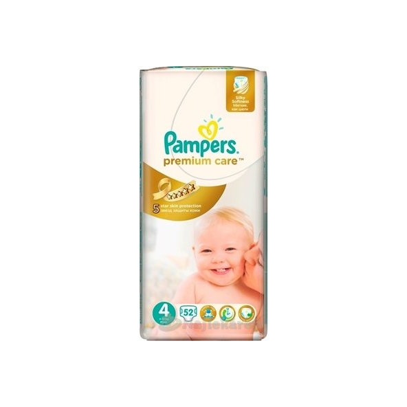 Jednorazové absorpčné plienky PAMPERS PREMIUM CARE 4 Maxi, 52ks