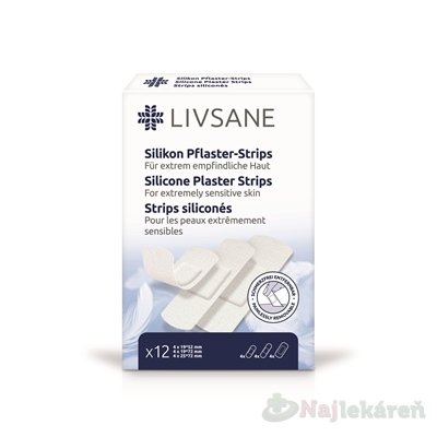 E-shop LIVSANE Silikónové náplasti 3 rozmery po 4 ks, 12ks