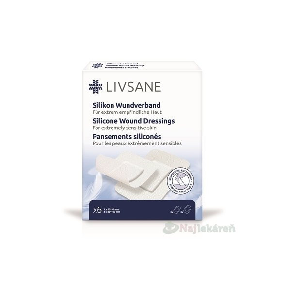 LIVSANE Silikónové náplasti 2 rozmery po 3ks, 6ks