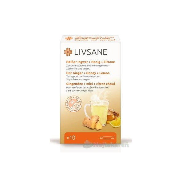 LIVSANE Horúci zázvor + med + citrón vrecúška 10 ks