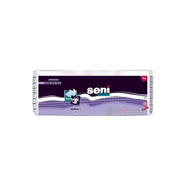 Seni SUPER PLUS AIR medium 2 plienky absorpčné, obvod 75-110cm, 30ks
