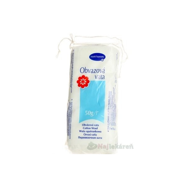 VATA OBVÄZOVÁ skladaná, nesterilná, zmes  50g