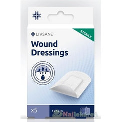 LIVSANE Náplasť sterilná 5x7,5 cm, 5 ks