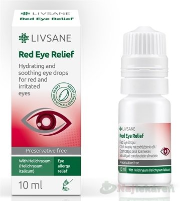 E-shop LIVSANE Očné kvapky - podráždené oči alergie, bez konzervantov, Helichrysum, 10 ml