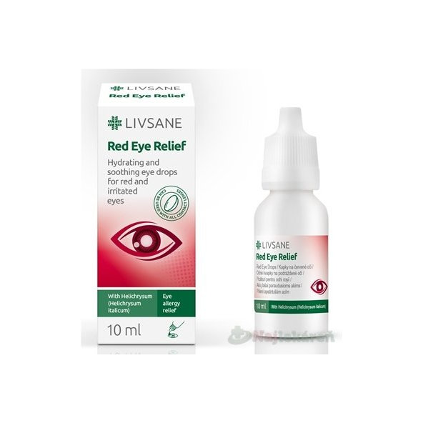 LIVSANE Očné kvapky - podráždené oči alergie, Helichrysum, 10 ml