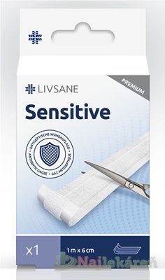 E-shop LIVSANE Náplasť Sensitive PREMIUM pás (1 m x 6 cm) na citlivú pokožku 1 ks