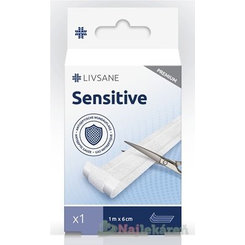 LIVSANE Náplasť Sensitive PREMIUM pás (1 m x 6 cm) na citlivú pokožku 1 ks