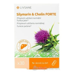 LIVSANE Silymarín a cholin FORTE 30 cps