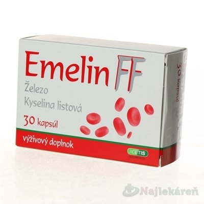 E-shop Emelin FF výživový doplnok s obsahom železa a kyseliny listovej 30ks