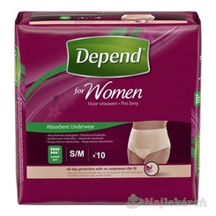 DEPEND SUPER S/M pre ženy naťahovacie nohavičky 10ks
