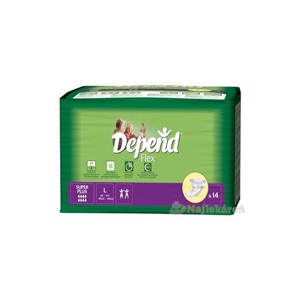 DEPEND Flex SUPER PLUS LARGE plienkové nohavičky 14ks