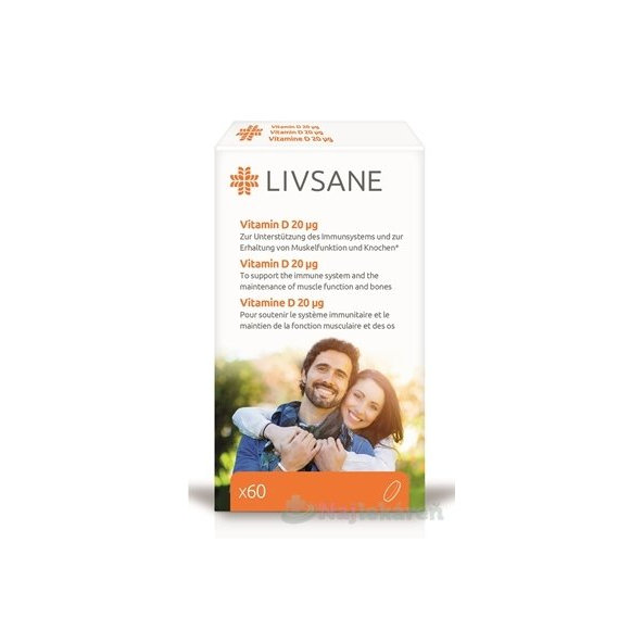 LIVSANE Vitamín D 20 μg 60 tbl
