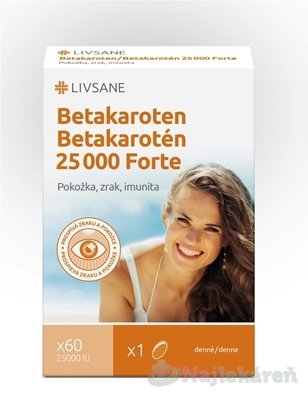 E-shop LIVSANE Betakarotén 25 000 Forte 60 cps