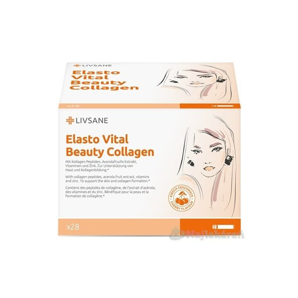 Kolagén pre krásnu pokožku, ampuly čerešňová príchuť, 28 ks