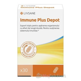 LIVSANE Immune Plus Depot vitamín C+D+zinok, s predĺženým účinkom 30 cps
