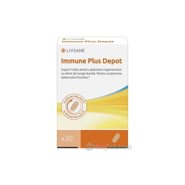 LIVSANE Immune Plus Depot vitamín C+D+zinok, s predĺženým účinkom 30 cps