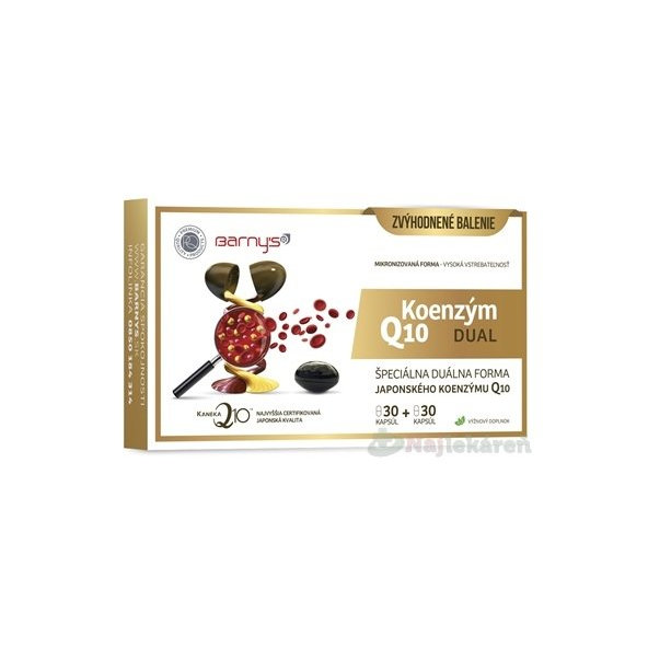 Barny's Koenzým Q10 DUAL 60 mg, 2x30 cps