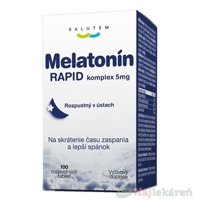 E-shop Melatonin RAPID komplex 5mg, na rýchle zaspanie, 100 ks rozpustných tabliet