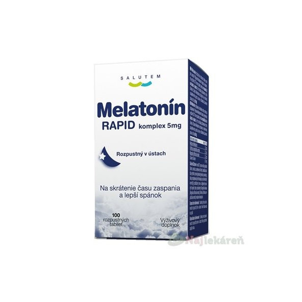 Melatonin RAPID komplex 5mg, na rýchle zaspanie, 100 ks rozpustných tabliet