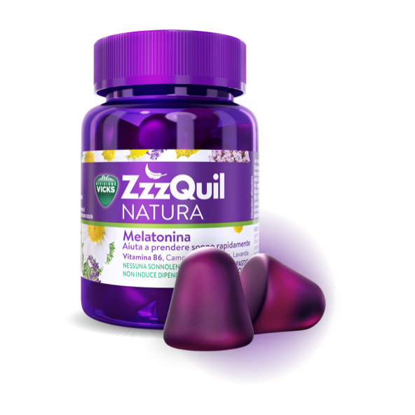 ZzzQuil NATURA - Melatonín, želé cukríky s príchuťou lesné ovocie, 30 ks