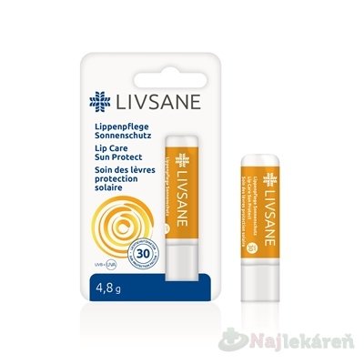 E-shop LIVSANE Balzam na pery Sun protect faktor 30 4,8 g