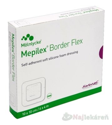 E-shop Mepilex Border Flex, samolepivé krytie zo silikónu (10x10 cm), 5ks