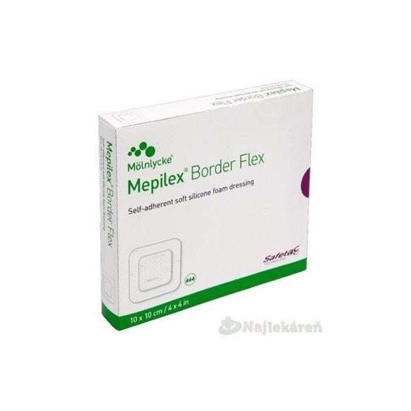 Mepilex Border Flex, samolepivé krytie zo silikónu (10x10 cm), 5ks