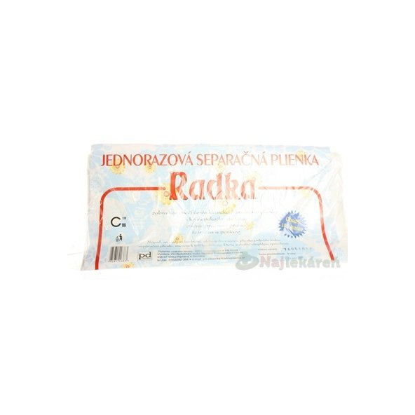 Jednorázová PLIENKA SEPARAČNÁ RADKA 17X34CM, 1ks