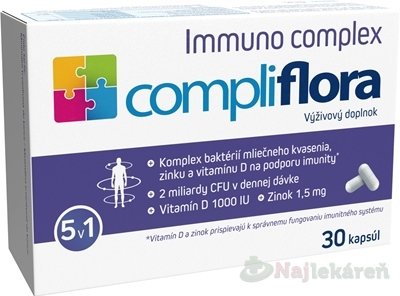 E-shop compliflora Immuno complex, probiotikum s vit. D a zinkom, 30 cps