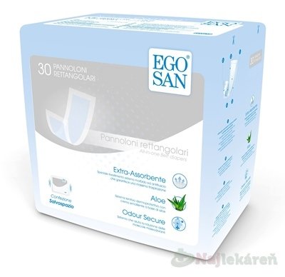 E-shop EGOSAN Extra Vložky obdĺžníkové s bariérou, inkontinenčné,savosť 1050ml, 30ks