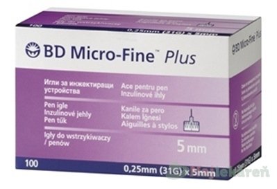 E-shop BD MICRO FINE PLUS inzulínové ihly 31G do aplikátorov inzulínu 10x10ks