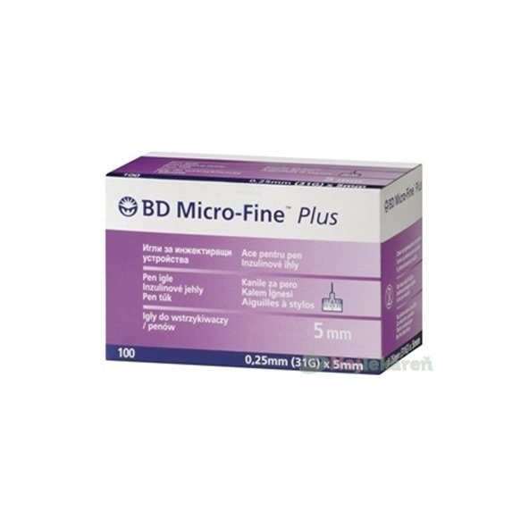BD MICRO FINE PLUS inzulínové ihly 31G do aplikátorov inzulínu 10x10ks