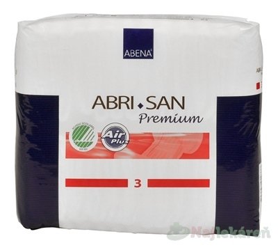 E-shop ABENA ABRI SAN Premium 3 inkontinenčné vložky, priedušné, 11x33cm, savosť 500ml  28ks
