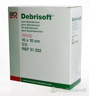 E-shop Debrisoft debridement rany, 10x10cm, 1x5 ks