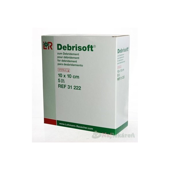 Debrisoft debridement rany, 10x10cm, 1x5 ks
